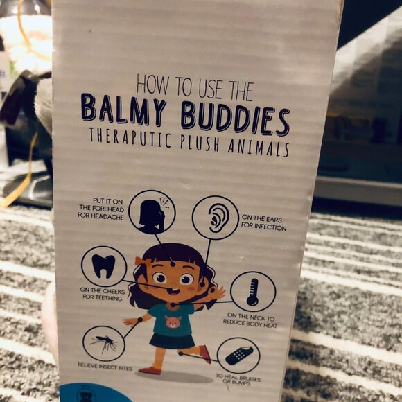 NIB Balmy Buddies Therapeutic Lavender & Grain Plush Elephant Heat/Cold Pack - Picture 3 of 5